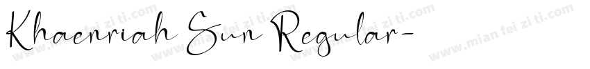 Khaenriah Sun Regular字体转换